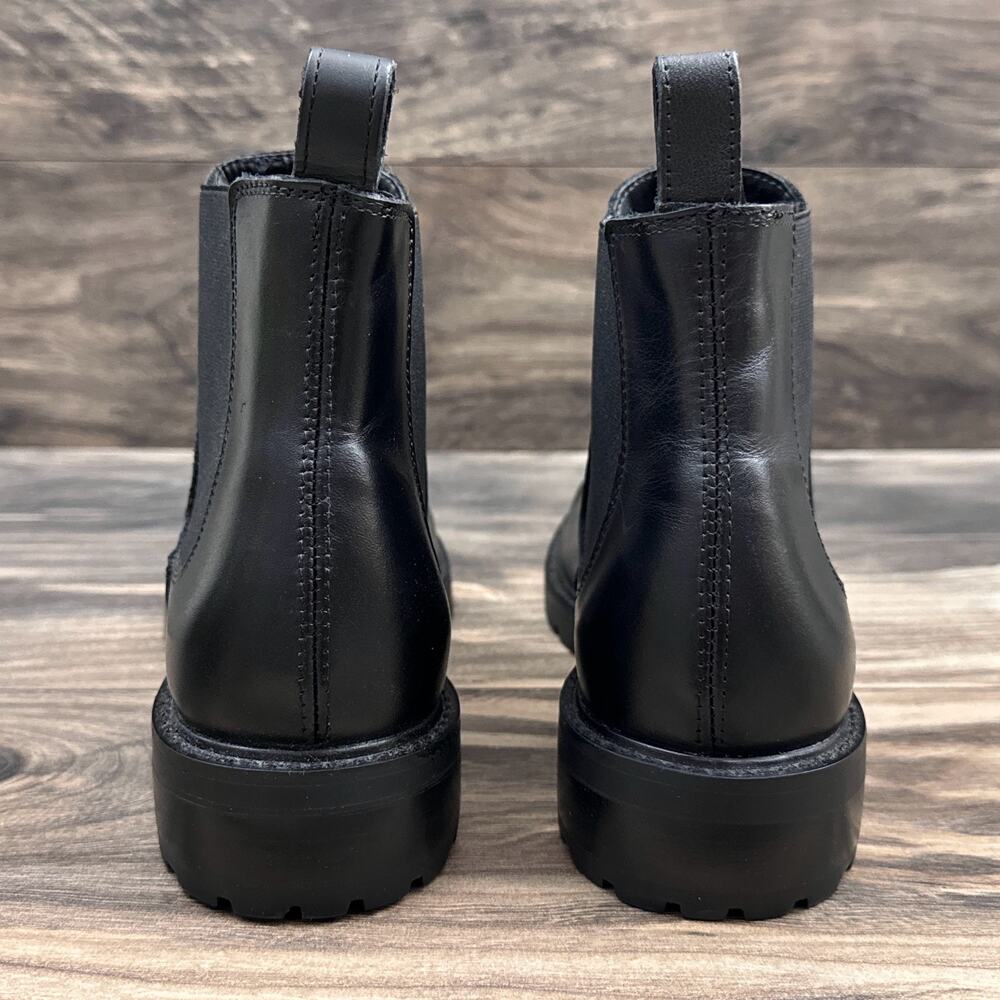 NWOB Steve Madden 9.5M Leopold Black Leather Chelsea Boots Bootie - Picture 8 of 13